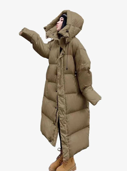 Elsie | Women's Long Hooded Quilted Oversized Puffer Coat for Winter