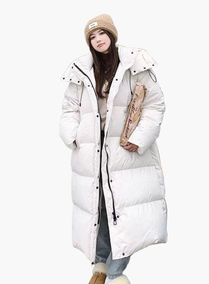 Elsie | Women's Long Hooded Quilted Oversized Puffer Coat for Winter