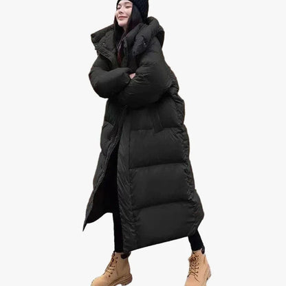 Elsie | Women's Long Hooded Quilted Oversized Puffer Coat for Winter