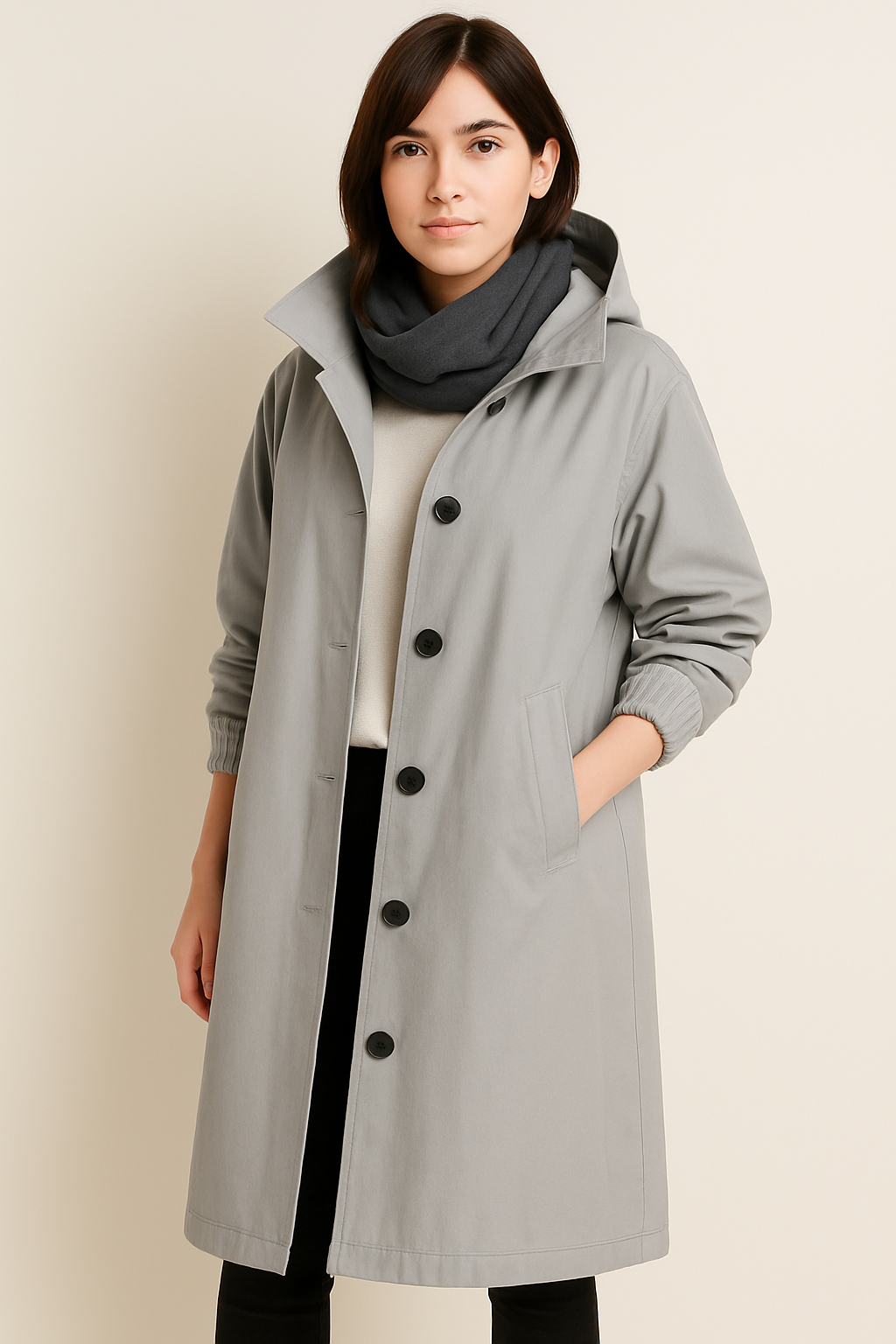 Leah | Women's Ranya Autumn Edition Long Hooded Trench Coat