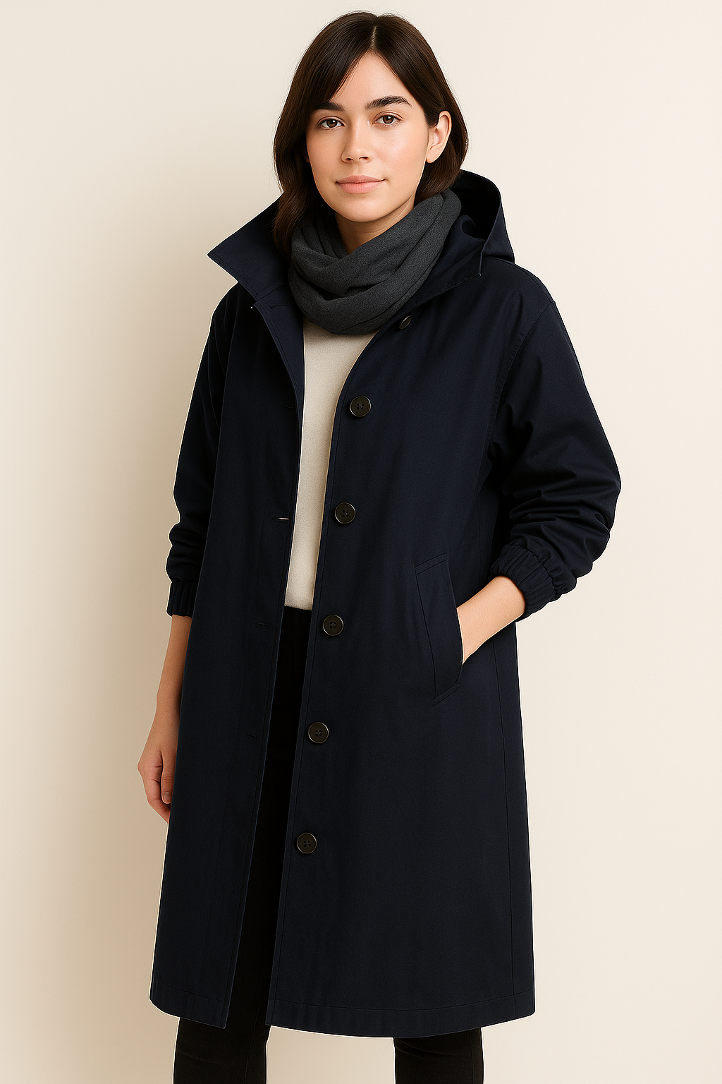 Leah | Women's Ranya Autumn Edition Long Hooded Trench Coat