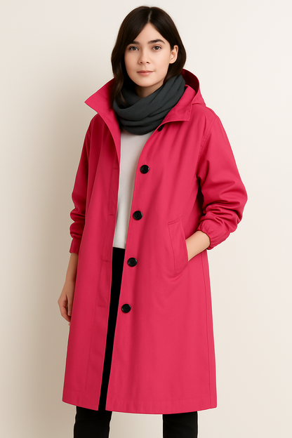 Leah | Women's Ranya Autumn Edition Long Hooded Trench Coat