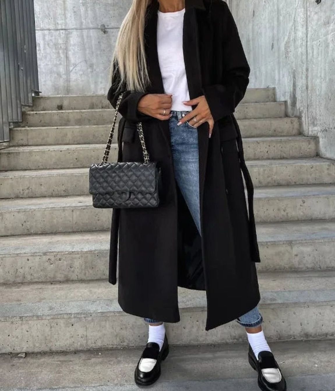 Penny | Women's Elegant Long Double-Breasted Coat for Winter