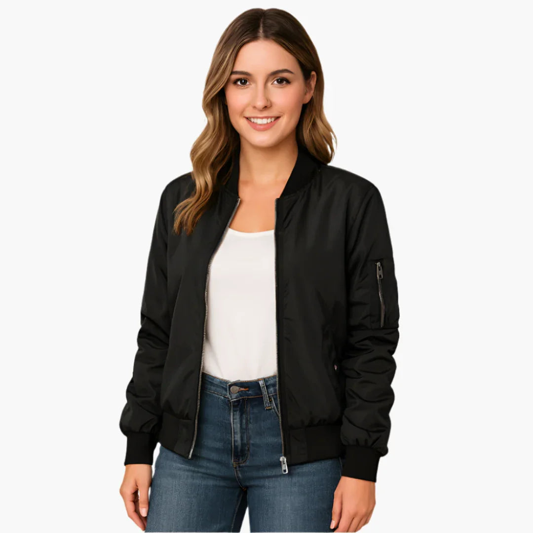 Katie | Women's Stylish Long Sleeve Bomber Jacket