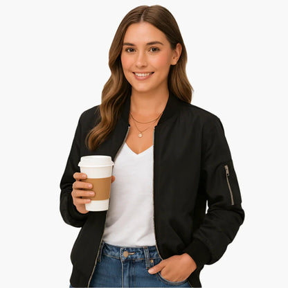Katie | Women's Stylish Long Sleeve Bomber Jacket