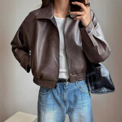 Niamh | Women's Classic Long-Sleeve Leather Jacket