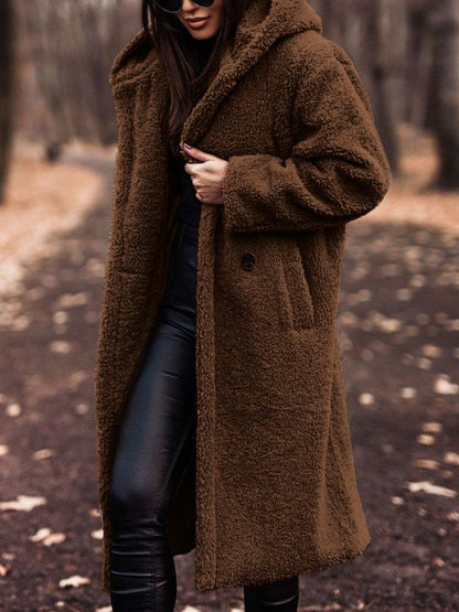 Nancy | Women's Cosy Long Teddy Coat for Winter
