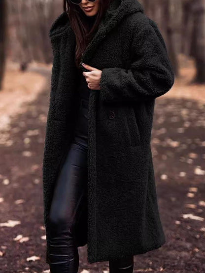 Nancy | Women's Cosy Long Teddy Coat for Winter