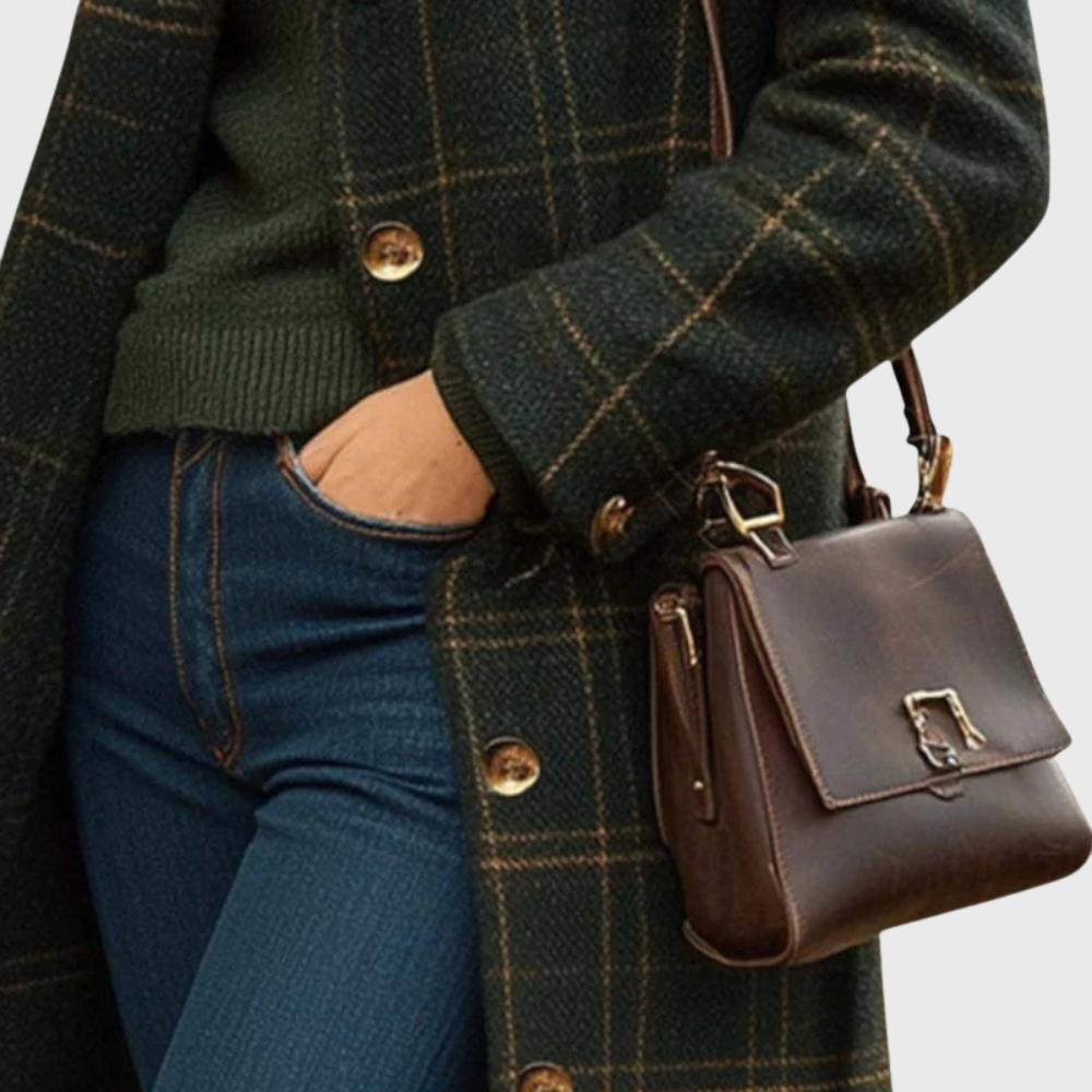 Wendy | Women's Elegant Longline Button-Front Coat with Lapel Collar for Winter