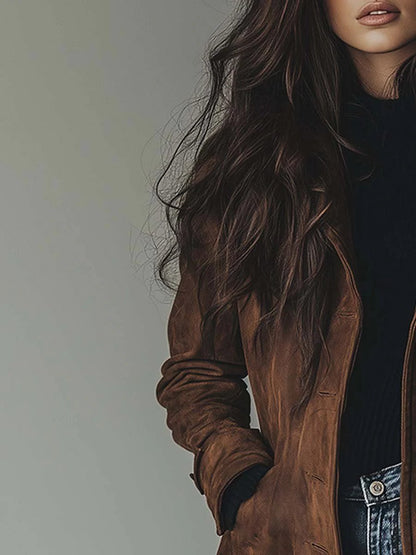 Poppy | Women's Longline Double-Breasted Tailored Trench Coat