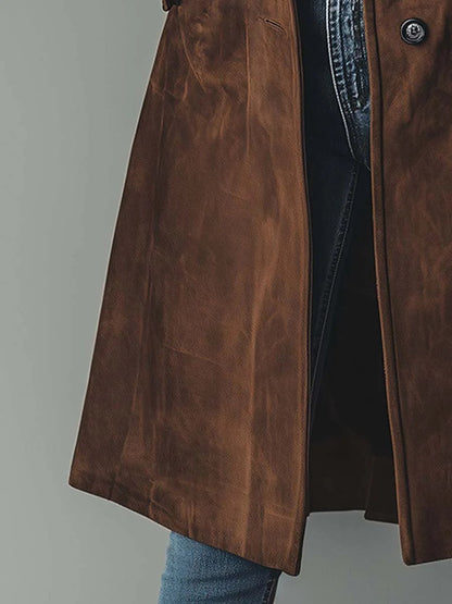 Poppy | Women's Longline Double-Breasted Tailored Trench Coat