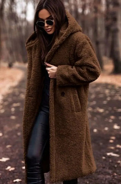 Gemma | Women's Longline Hooded Faux Fur Winter Coat