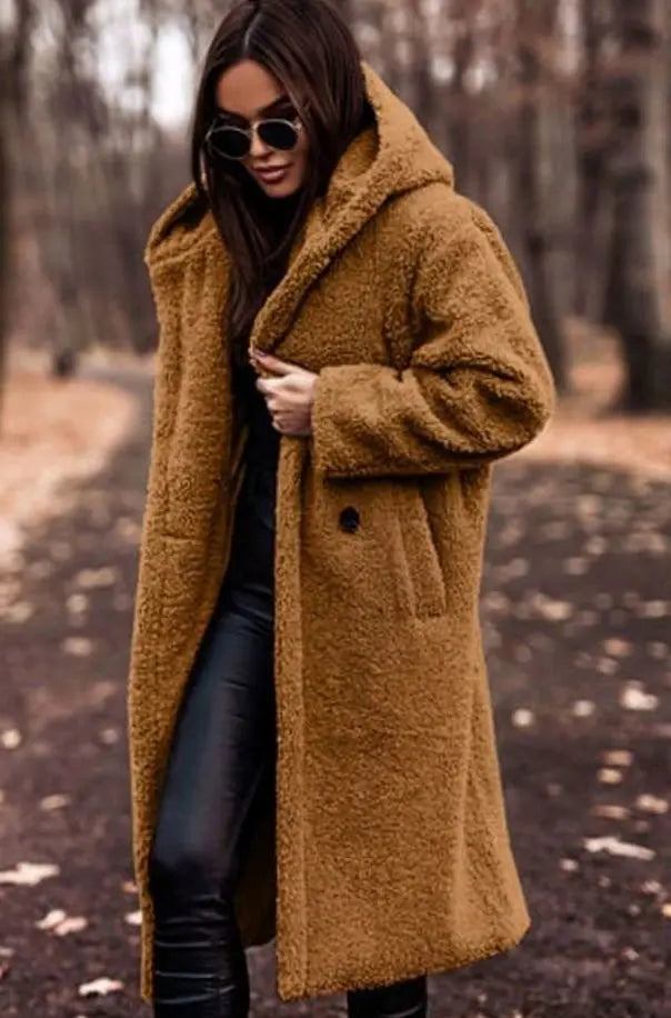 Gemma | Women's Longline Hooded Faux Fur Winter Coat