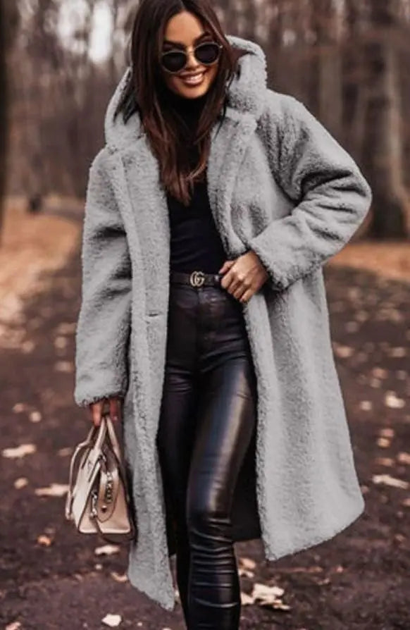 Gemma | Women's Longline Hooded Faux Fur Winter Coat