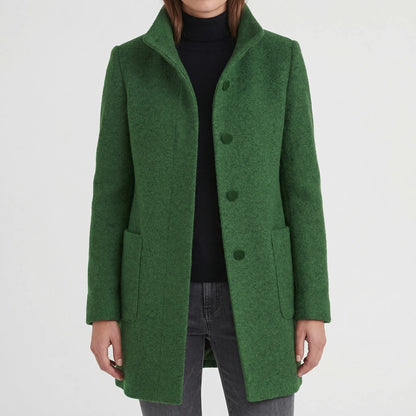 Daisy | Women's Elegant Mid-Length Stand-Collar Coat for Winter