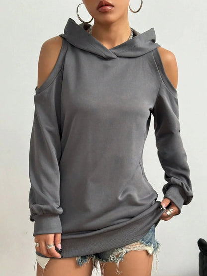 Cleo | Women's Chic Off-Shoulder Hoodie for Winter