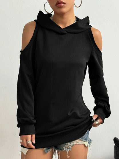 Cleo | Women's Chic Off-Shoulder Hoodie for Winter