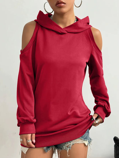 Cleo | Women's Chic Off-Shoulder Hoodie for Winter