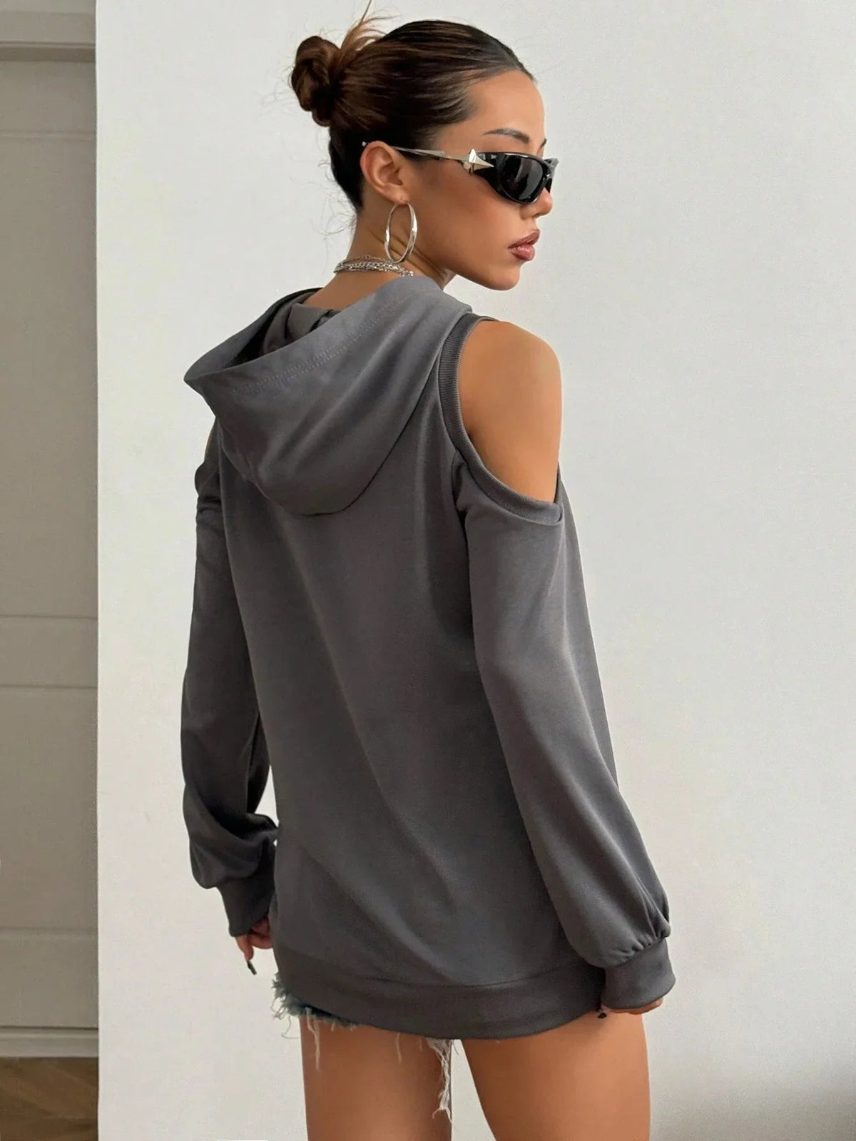 Cleo | Women's Chic Off-Shoulder Hoodie for Winter