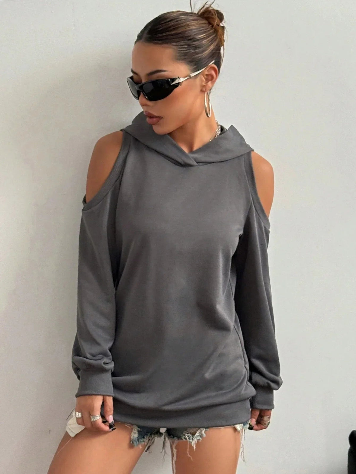 Cleo | Women's Chic Off-Shoulder Hoodie for Winter