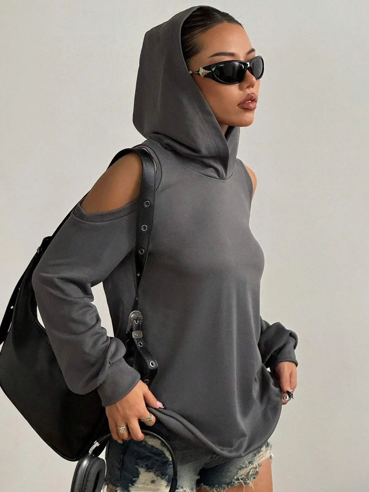 Cleo | Women's Chic Off-Shoulder Hoodie for Winter