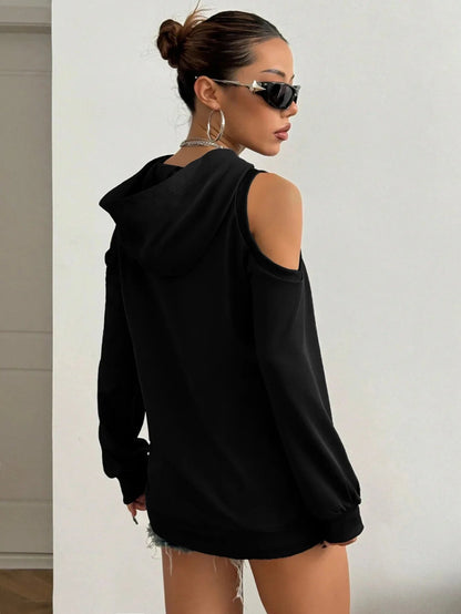 Cleo | Women's Chic Off-Shoulder Hoodie for Winter