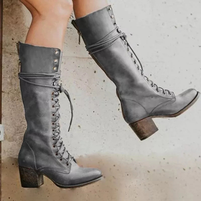 Gemma | Women's Orthopedic Leather Lace-Up Comfort Boots