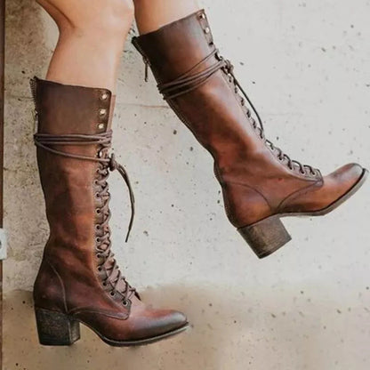 Gemma | Women's Orthopedic Leather Lace-Up Comfort Boots