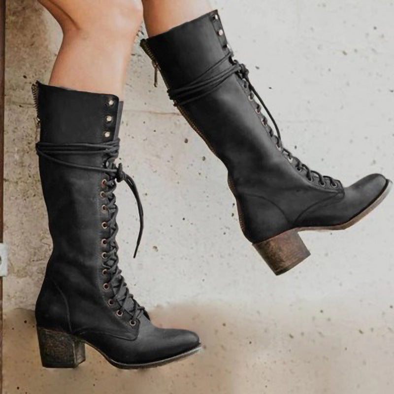 Gemma | Women's Orthopedic Leather Lace-Up Comfort Boots