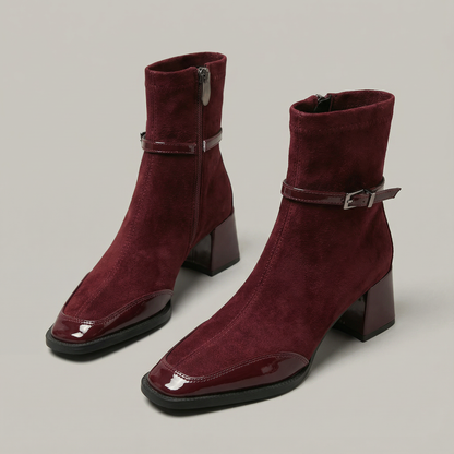 Edie | Women's Comfort Orthopedic Square-Toe Ankle Boots
