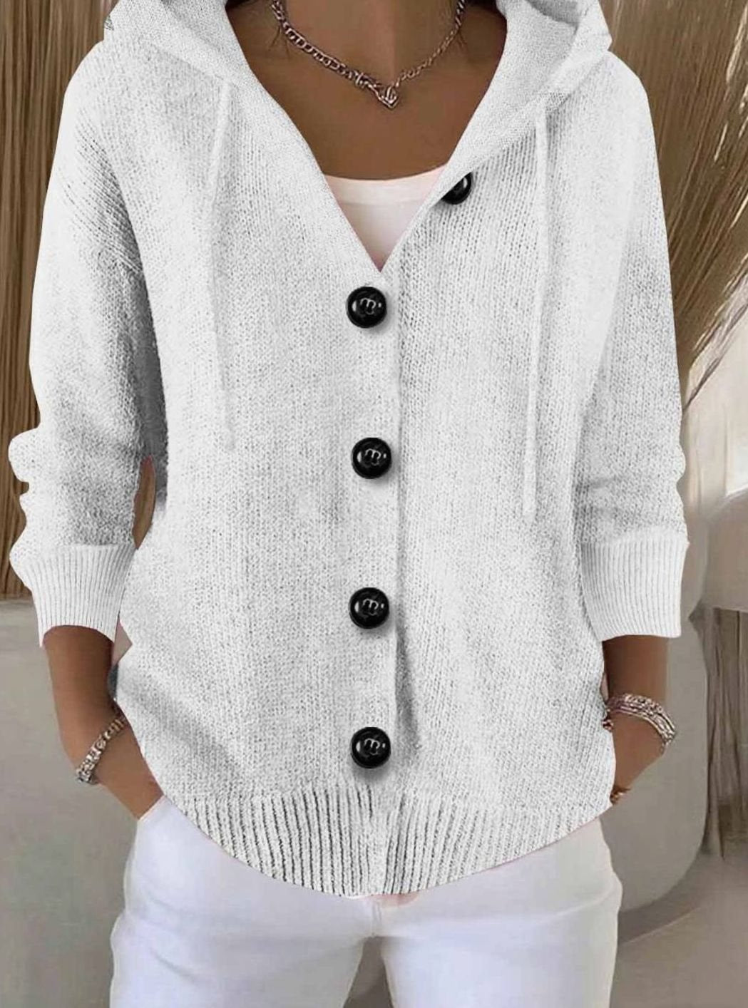 Eleanor | Women's Cosy Oversized Hooded Knit Cardigan for Winter