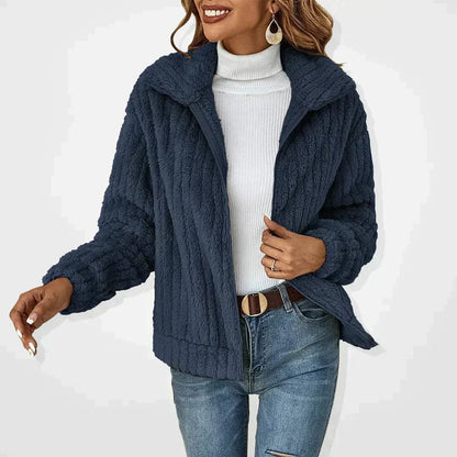 Nora | Women's Oversized Plush Sherpa Zip-Up Cardigan Jacket for Winter