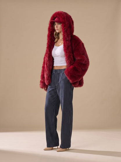 Annabel | Women's Oversized Hooded Faux Fur Winter Coat with Long Sleeves
