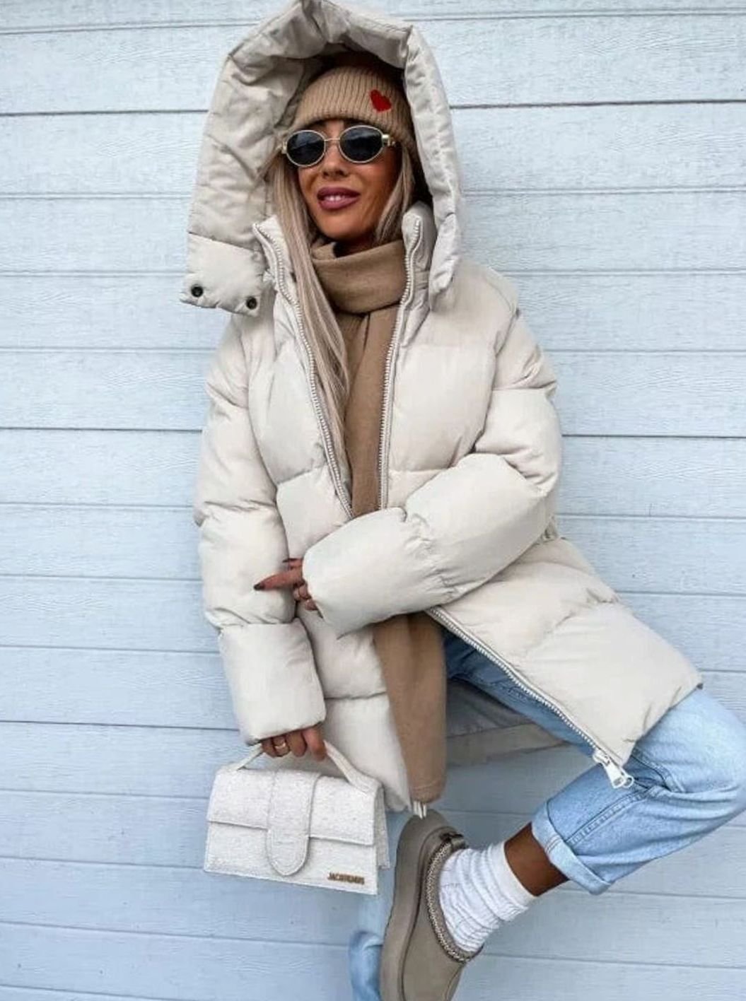Verity | Women's Oversized Hooded Quilted Puffer Jacket for Winter