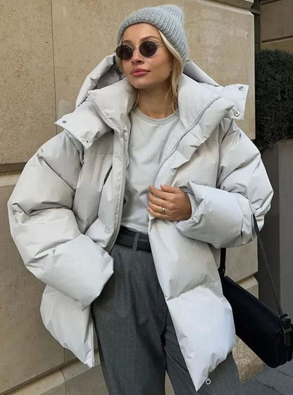 Verity | Women's Oversized Hooded Quilted Puffer Jacket for Winter
