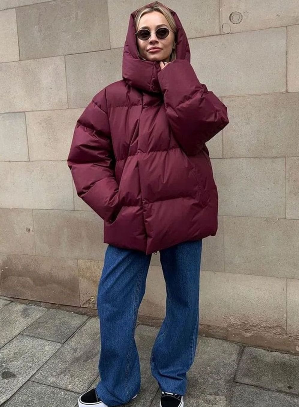 Verity | Women's Oversized Hooded Quilted Puffer Jacket for Winter