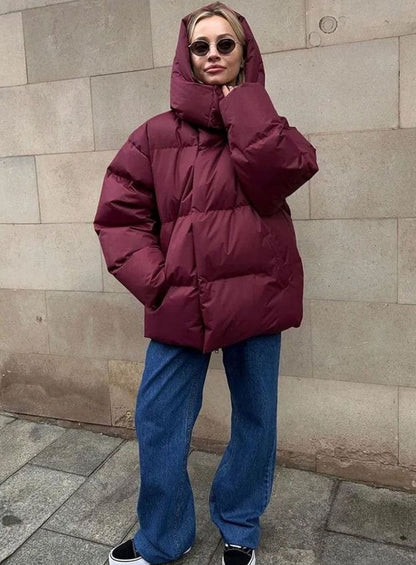 Verity | Women's Oversized Hooded Quilted Puffer Jacket for Winter