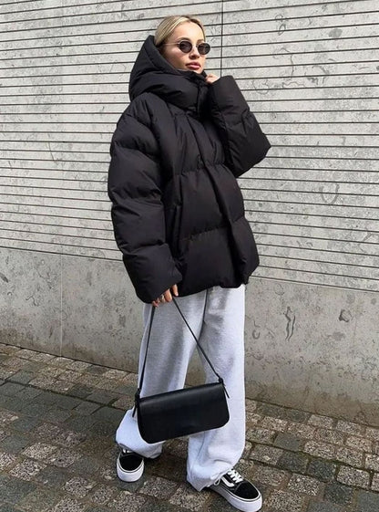 Verity | Women's Oversized Hooded Quilted Puffer Jacket for Winter