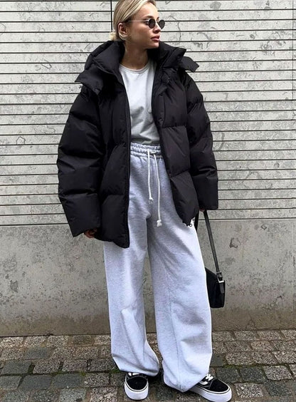 Verity | Women's Oversized Hooded Quilted Puffer Jacket for Winter