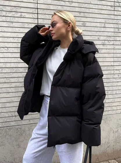 Verity | Women's Oversized Hooded Quilted Puffer Jacket for Winter