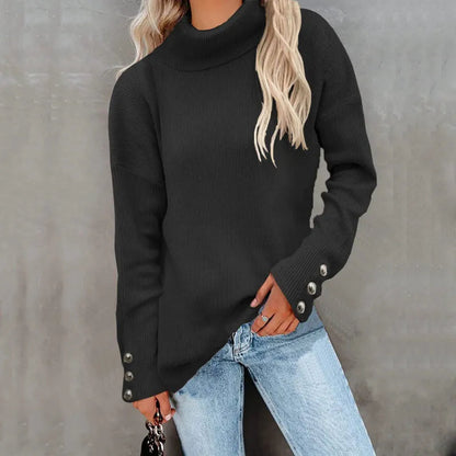 Rose | Women's Cosy Oversized Turtleneck Jumper for Winter