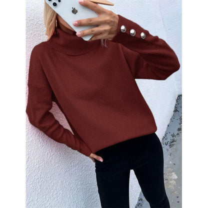 Rose | Women's Cosy Oversized Turtleneck Jumper for Winter