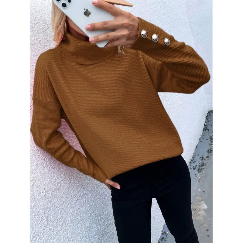 Rose | Women's Cosy Oversized Turtleneck Jumper for Winter