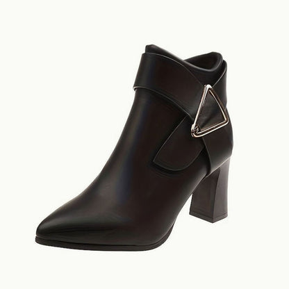 Holly | Women's Pointed-Toe Block Heel Ankle Boots
