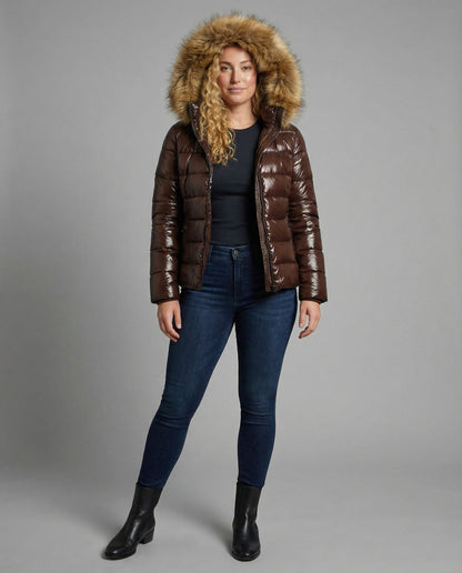 Matilda | Women's Quilted Jacket with Luxurious Faux Fur Collar for Winter