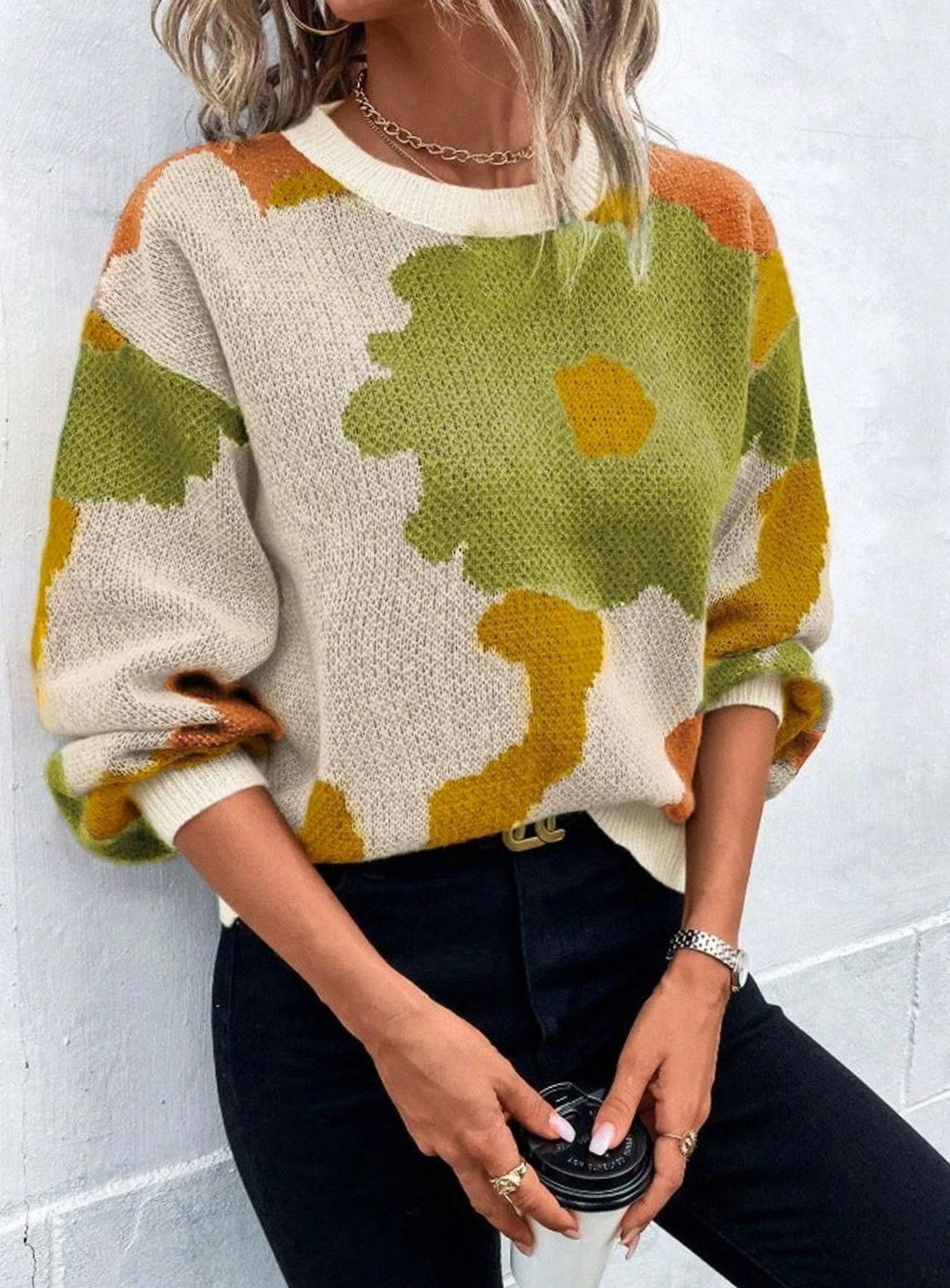 Heidi | Women's Casual Floral Knit Pullover Jumper for Winter