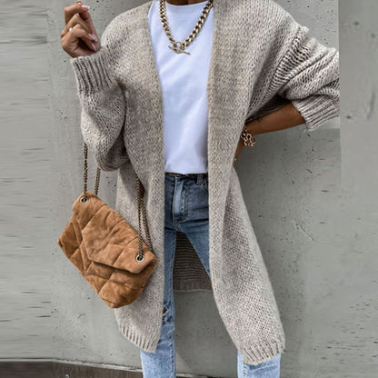 Ella | Women's Relaxed-Fit Long Open-Front Cardigan for Winter