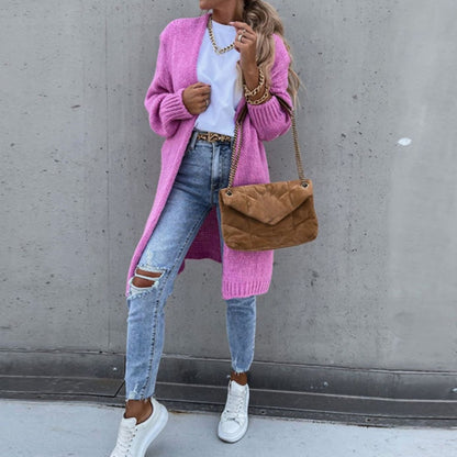 Ella | Women's Relaxed-Fit Long Open-Front Cardigan for Winter