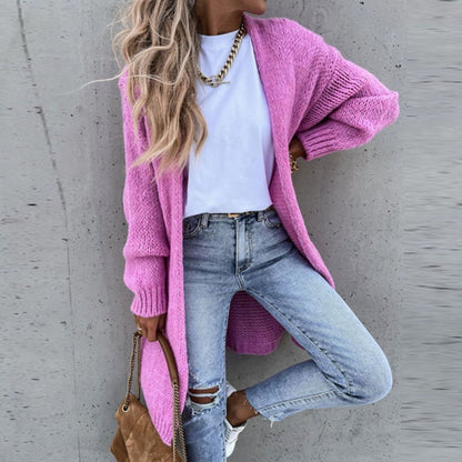 Ella | Women's Relaxed-Fit Long Open-Front Cardigan for Winter