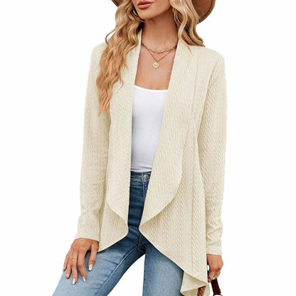 Daisy | Women's Relaxed-Fit Textured Knit Open-Front Long Cardigan for Winter
